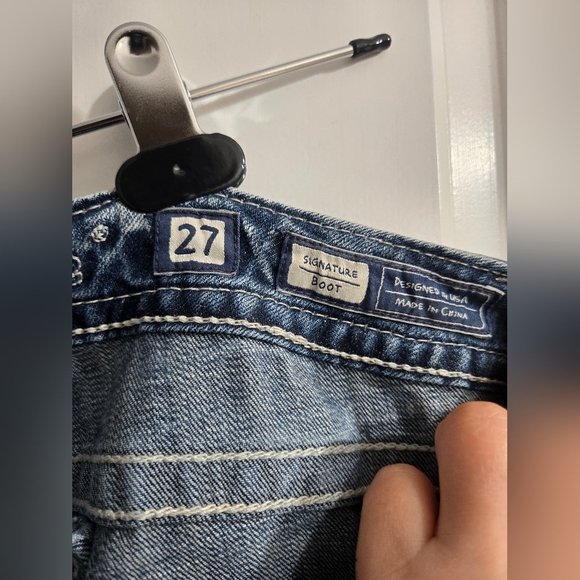 Miss Me Jeans Womens 27 Boot Cut  Medium Wash Jeans Jeweled Pockets - Picture 8 of 12